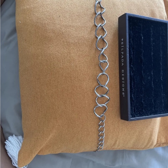 Silpada N1633 Sterling Silver Wavy Link Necklace🩶🩶 vintage - Picture 4 of 6